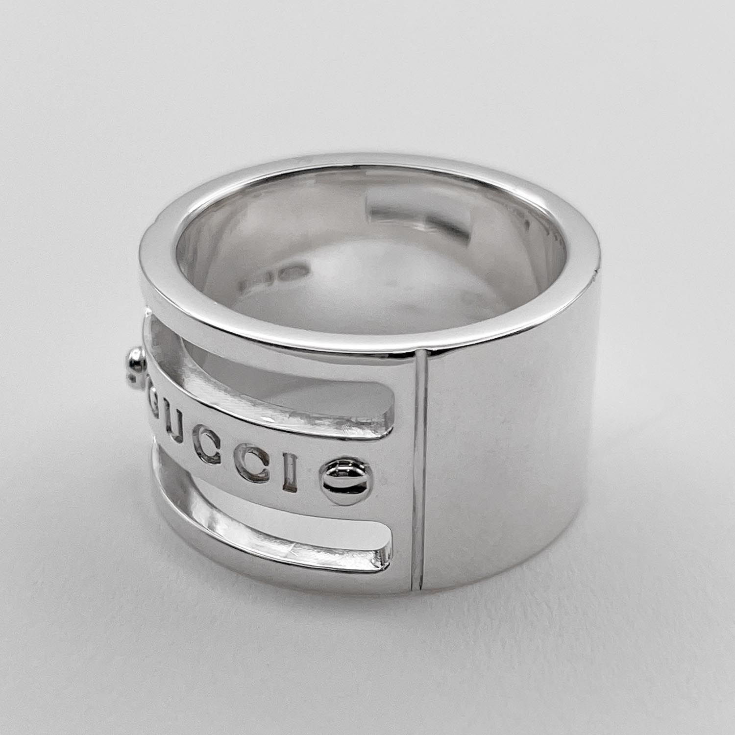 GUCCI グッチ ロゴ カットオフ リング・指輪 SV925 11号 11号 シルバー