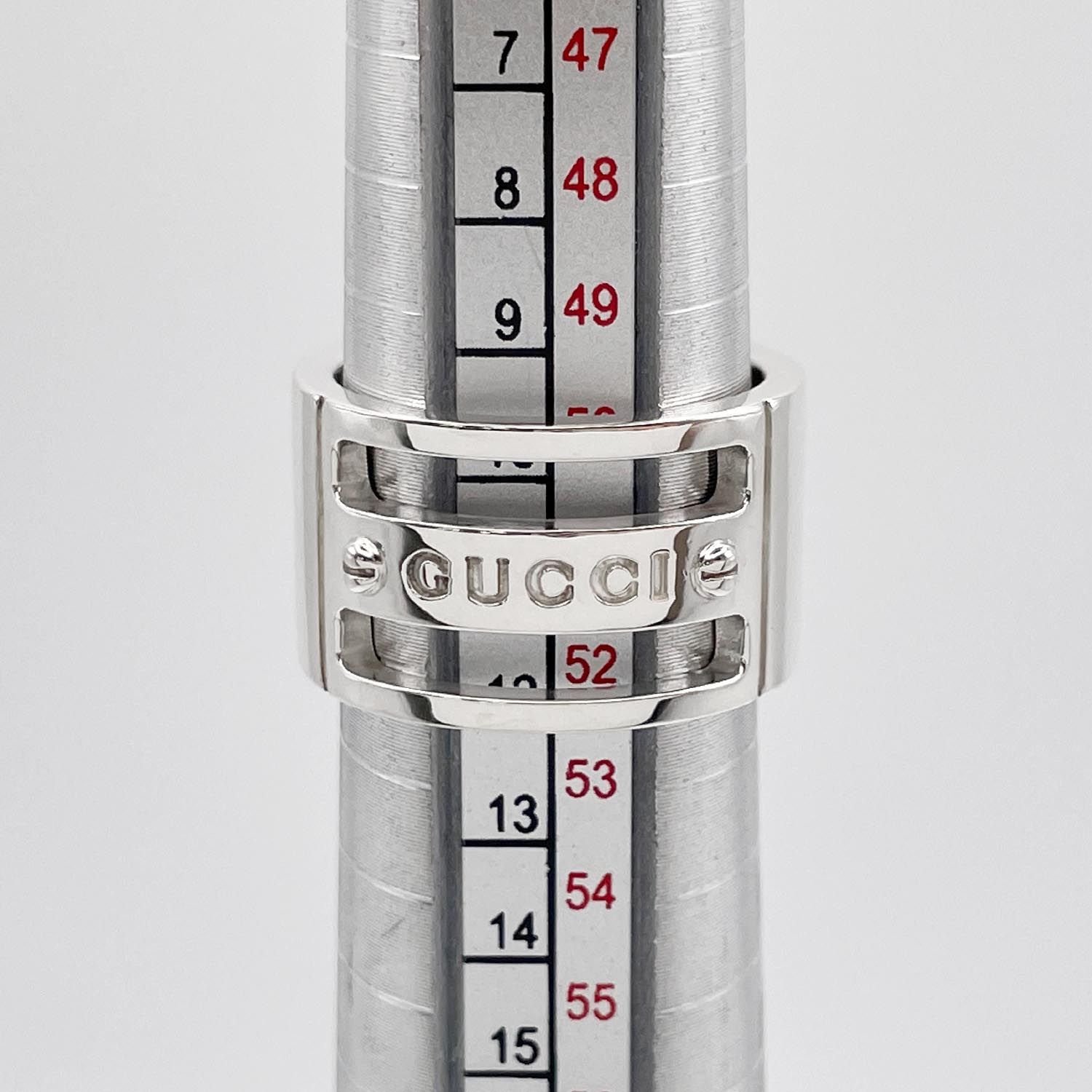 GUCCI グッチ ロゴ カットオフ リング・指輪 SV925 11号 11号 シルバー