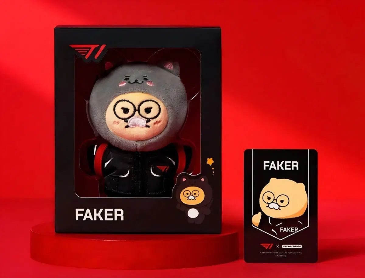 T1 チュンシク キーホルダー ぬいぐるみ FAKER kakaofriends faker