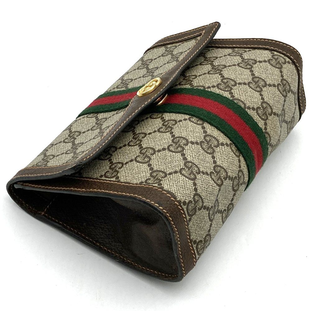 GUCCI グッチ ポーチ クラッチバッグ GGスプリーム シェリー オールド