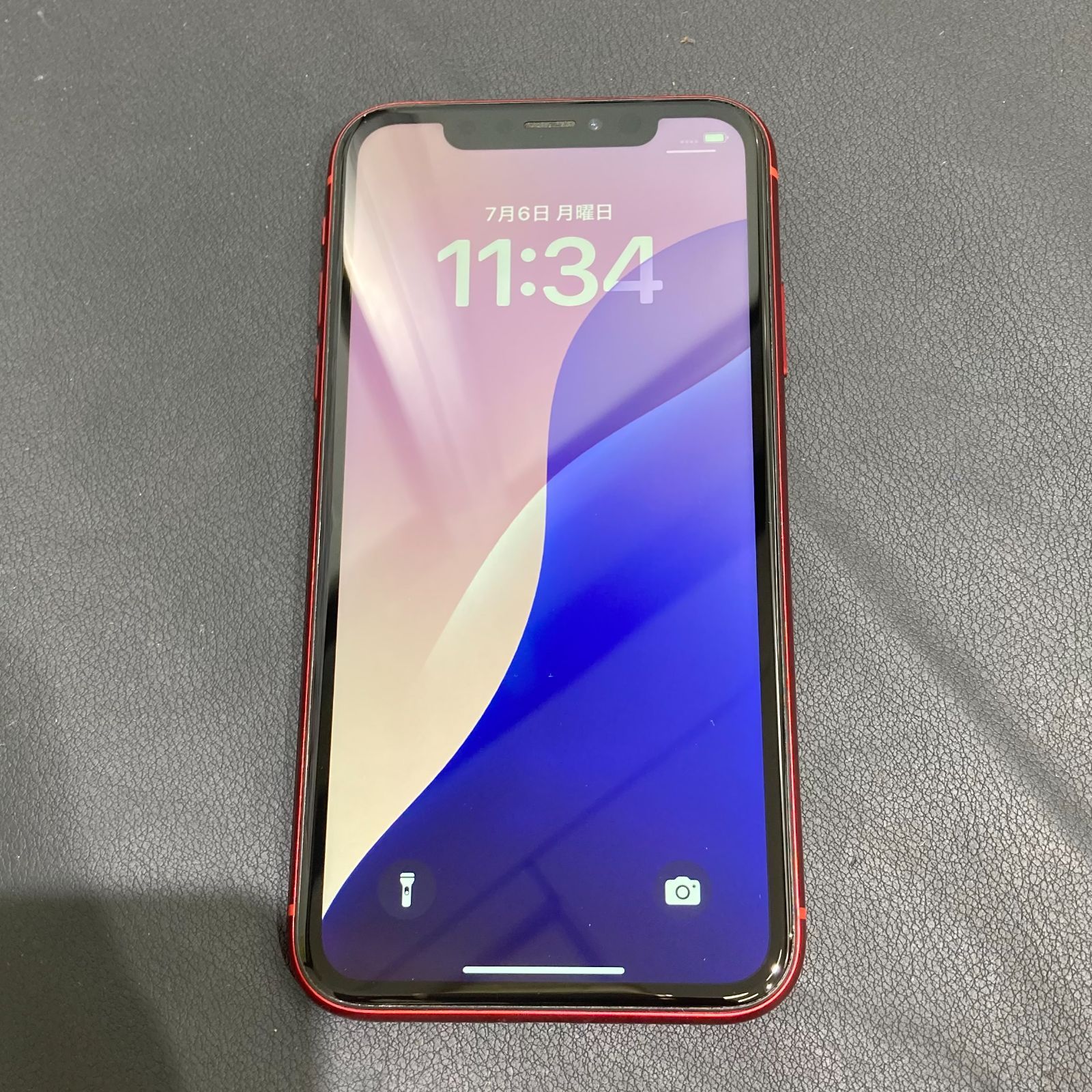 動作正常】iPhoneXR 128GB レッド SIMフリー バッテリー容量100