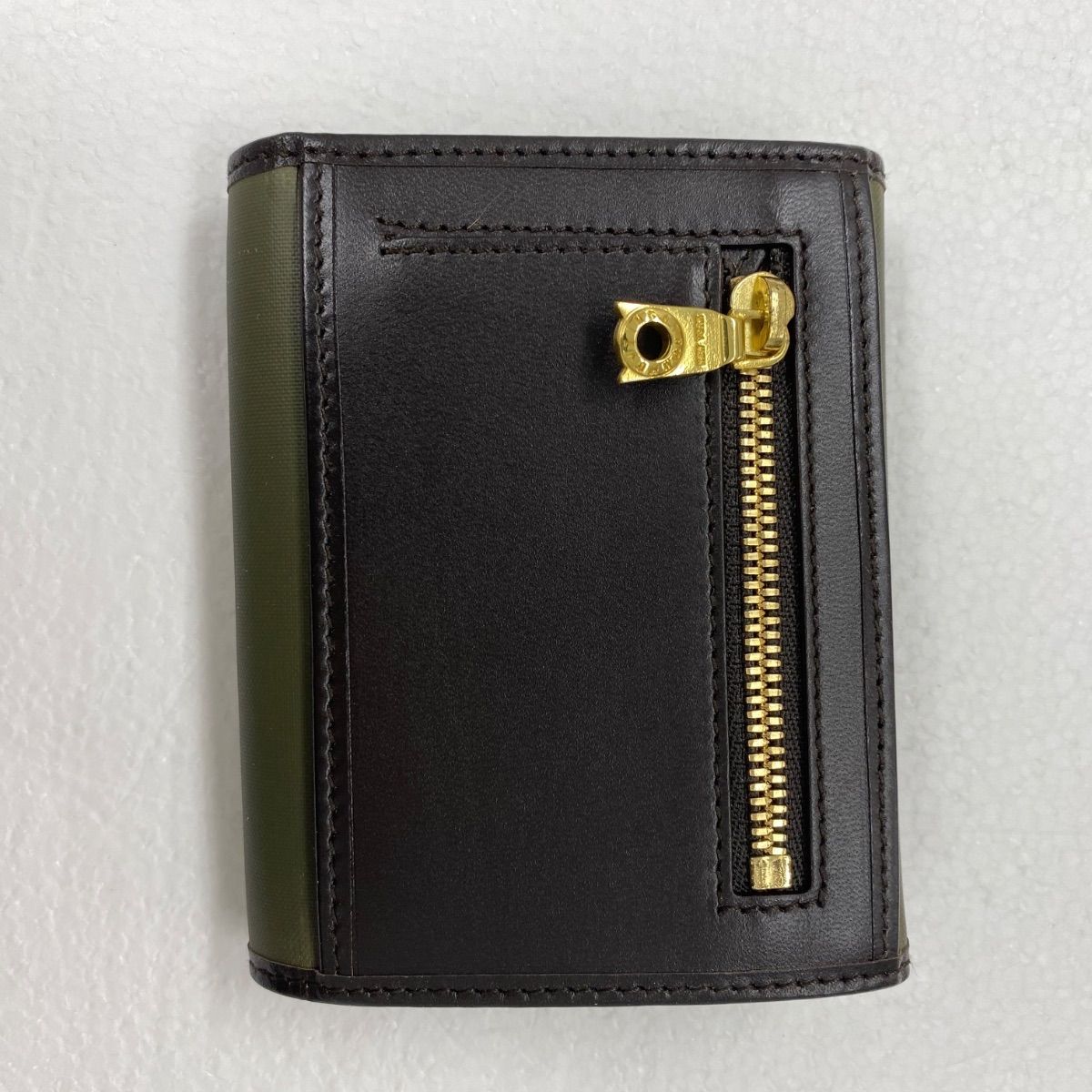 【未使用級】 ハンティングワールド 三つ折り財布 キャンバス レザー カーキ HUNTING WORLD カーキ 三つ折り財布 - メルカリ