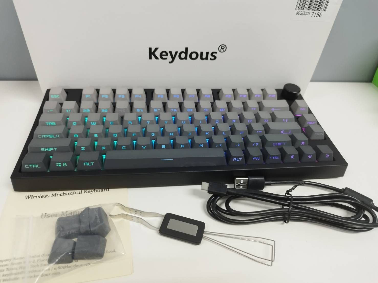 美品 Keydous NJ80 ワイヤレス ゲーミングキーボード ピンク軸 - メルカリ