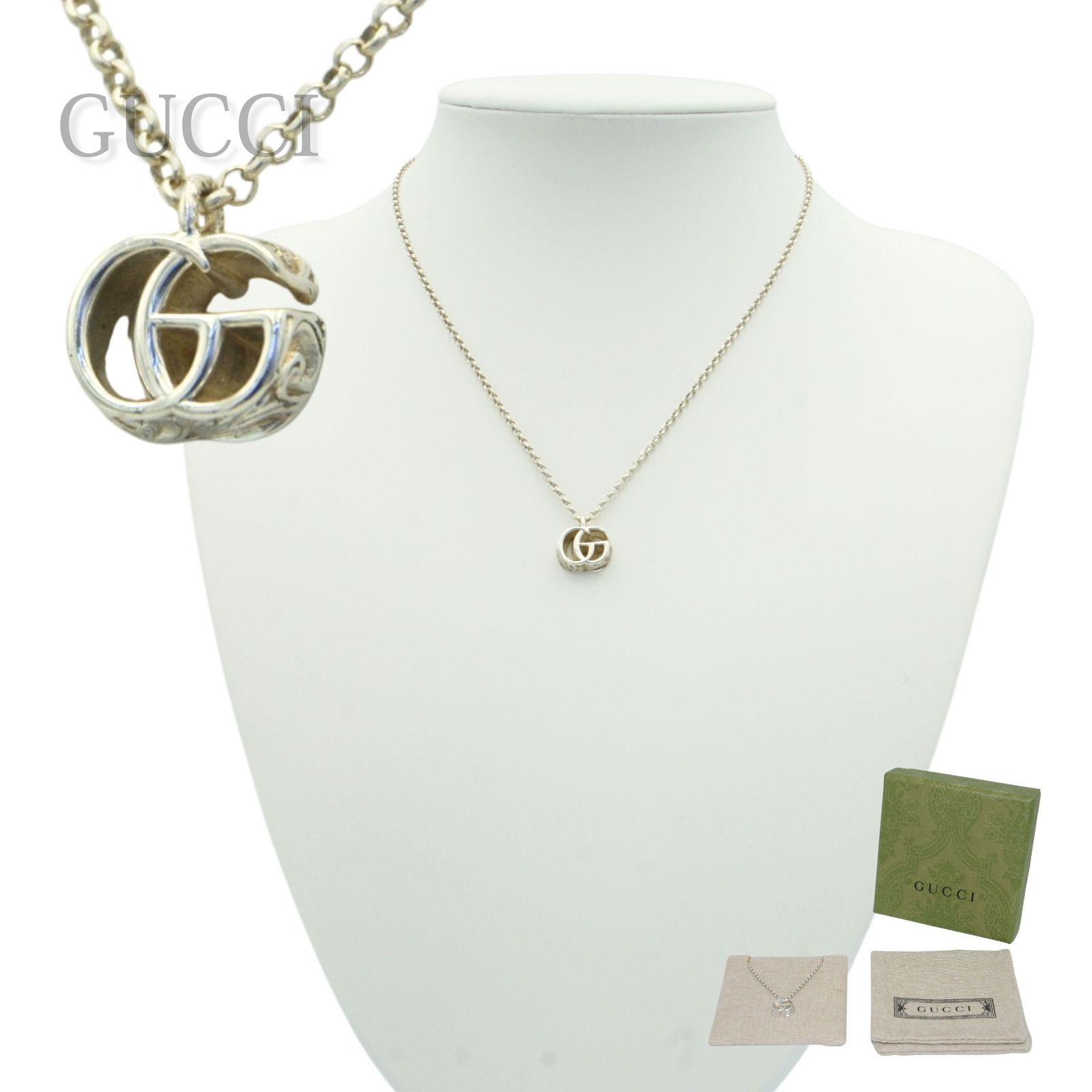 中古】GUCCI グッチ GGマーモント ネックレス メンズ レディース ユニ