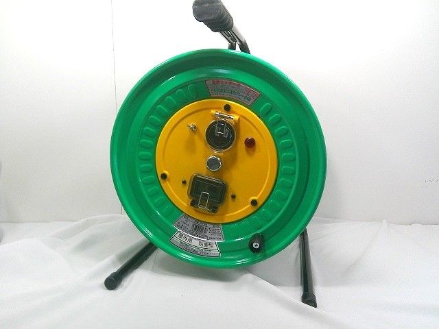 26g-730x【中古】NICHIDO 日動工業　100V　防雨防塵型　温度ｾﾝｻｰ付　漏電保護専用ブレーカー付　びっくリール　30m　RBW-WB30S