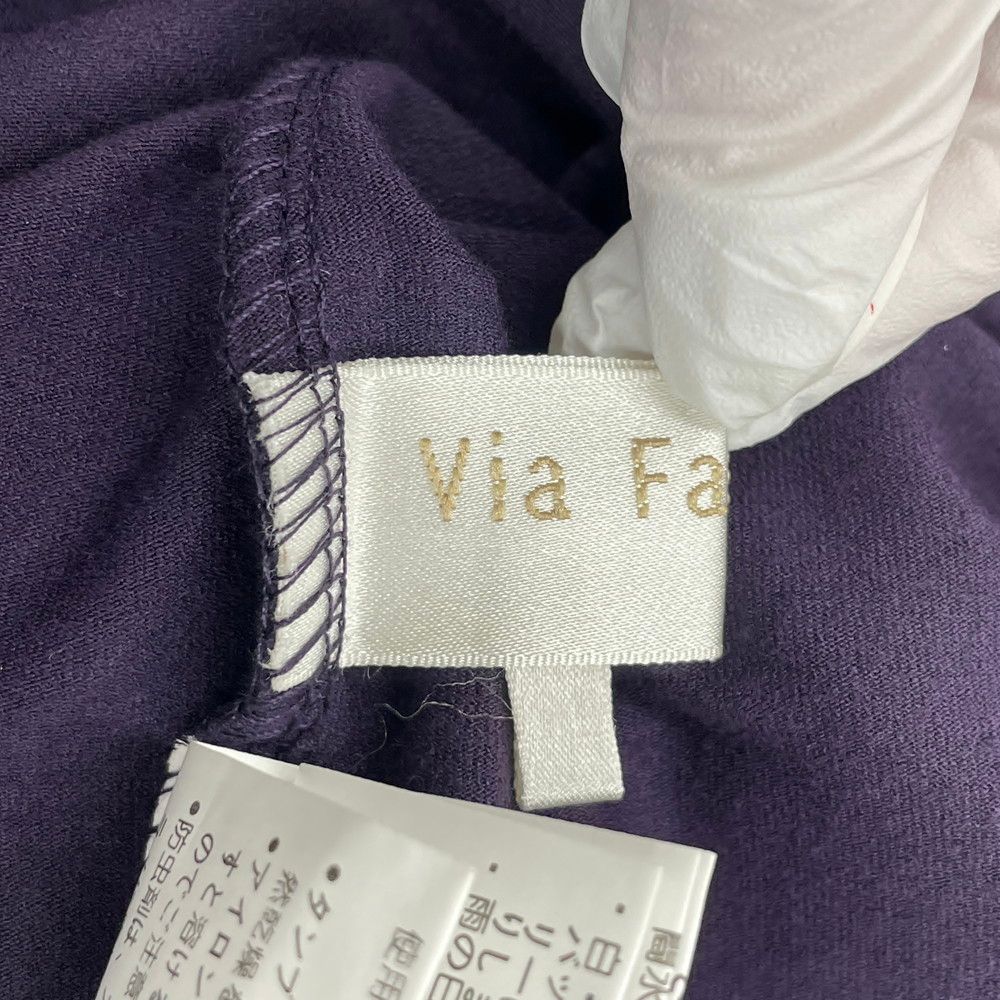 チュニック ヴィアファブリカ Via Faburrica M-L パープル系 七分袖
