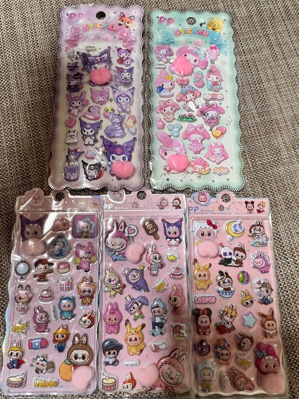 ぷっくり立体シール 5枚セット シール帳作り デコシール 未使用 - メルカリ