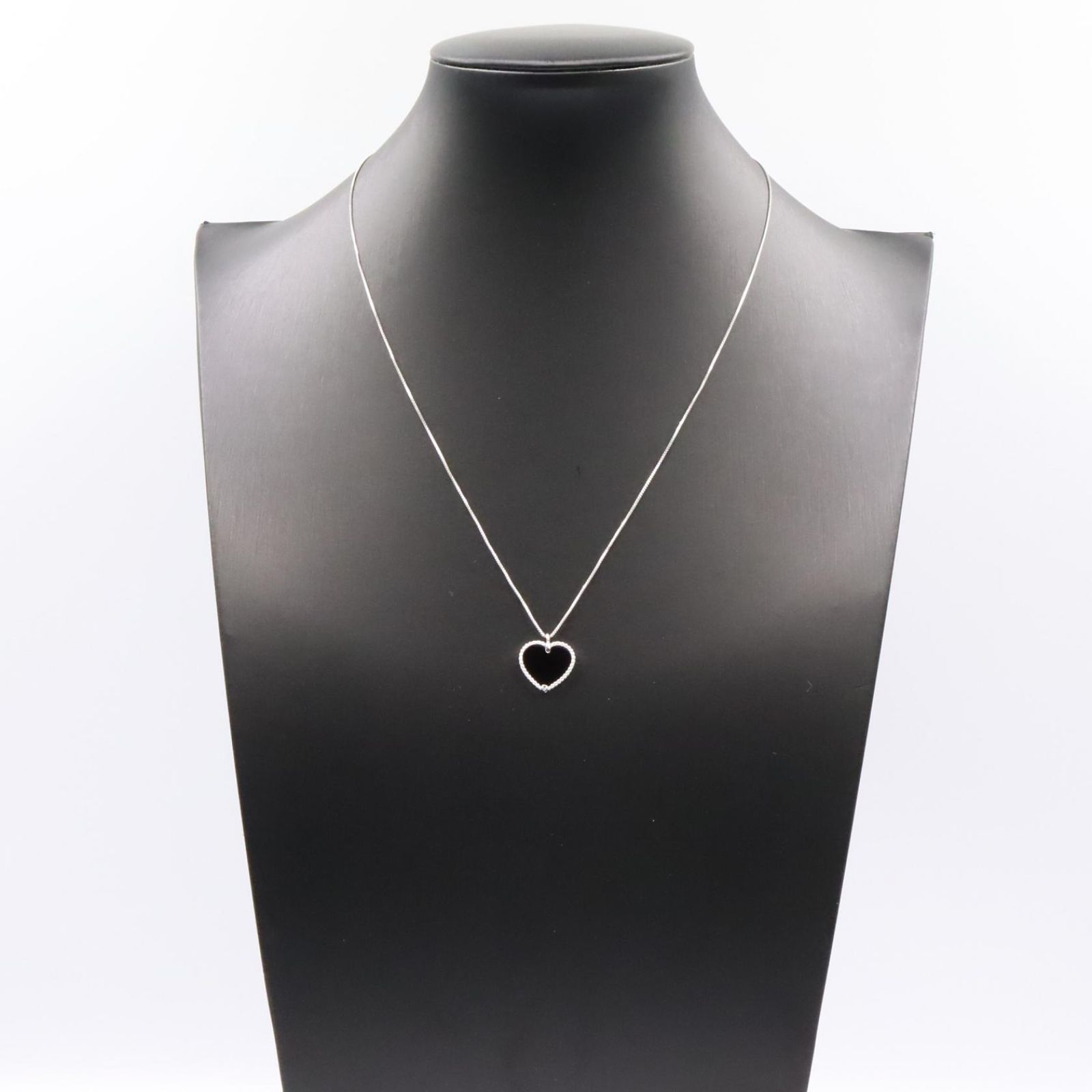 ジュエリー JEWELRY ネックレス ハート オニキス ネックレス ｵﾆｷｽ 3.4g