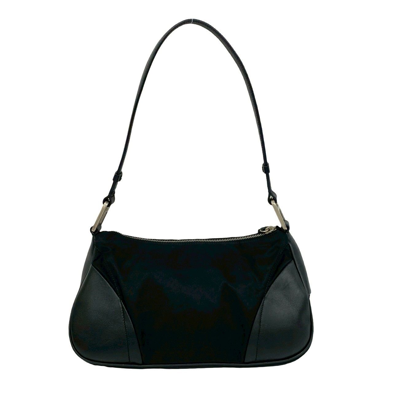 極 美品 PRADA プラダ 三角ロゴ プレート 金具 テスート ナイロン