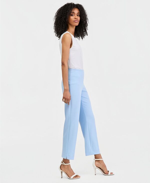 アンクライン レディース ボトムス カジュアルパンツ クレープチ アンクル Anne Klein Womenstretch Crepe PullOn Hollywood Waistraight Ank