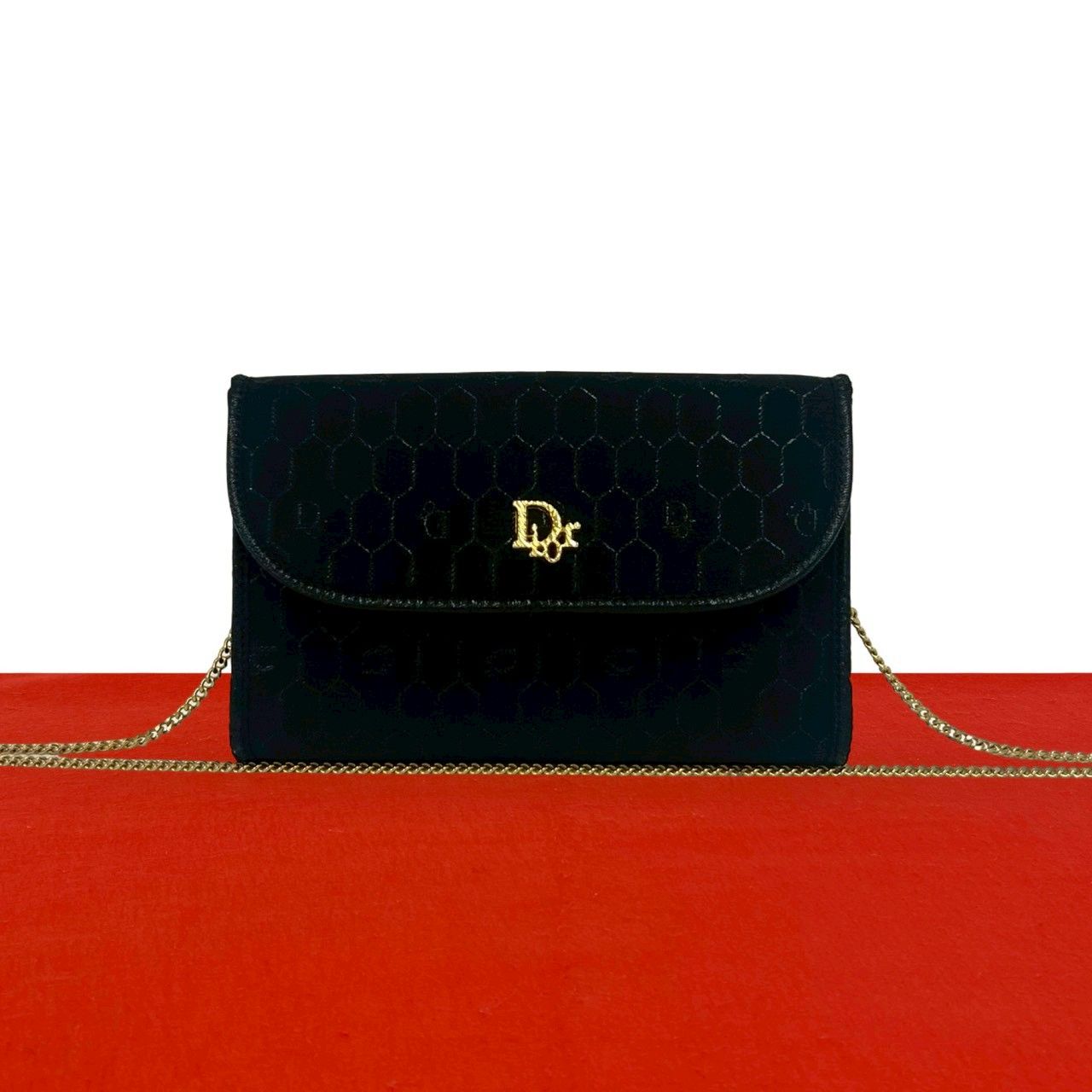 ディオール　dior　ハンドバッグ　トートバッグ　ヴィンテージ　ハニカム 極 美品 Christian Dior ディオール ヴィンテージ ロゴ 金具 ハニカム