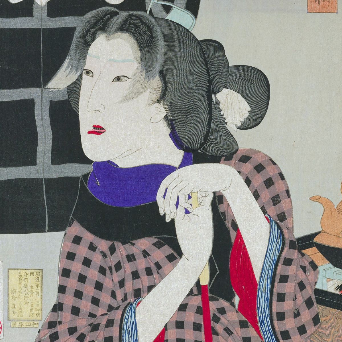A3 ポスター】月岡 芳年 風俗三十二相 じれつたさう 浮世絵 美人画 鳶
