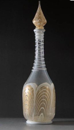 岩田久利 ガラス工芸 硝子「かげろう」酒器 共箱 栓付 デキャンタ 徳利 花器