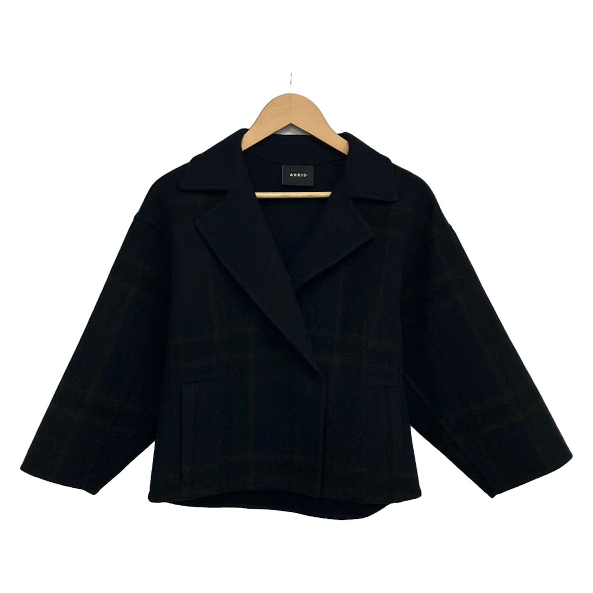 AKRIS(アクリス) コート サイズIT 42 レディース美品 - 黒×ダーク