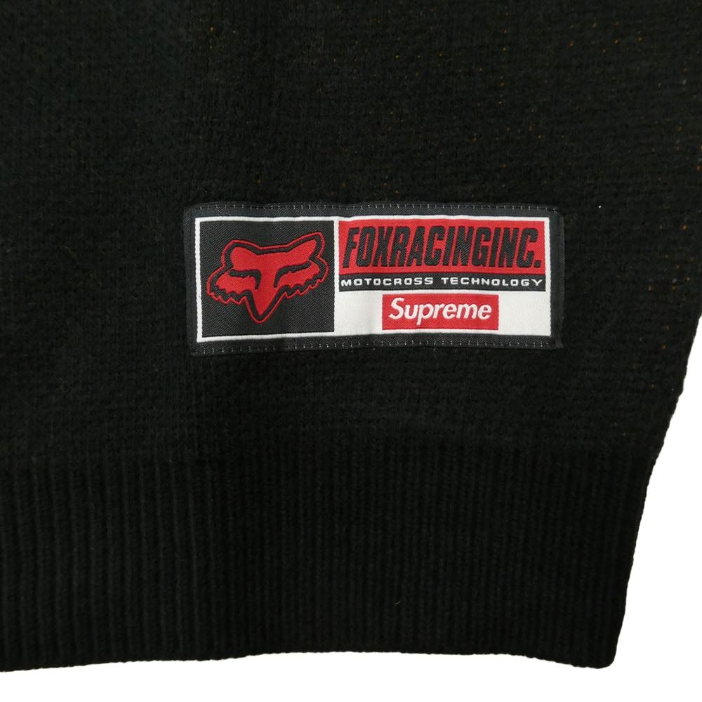 Supreme シュプリーム 25AW × Fox Racing フォックスレーシング Sweater クルーネック 長袖 セーター ニット ブラック系 XL【極上美品】【中古】 Supreme シュプリーム 25AW × Fox Racing フォックスレーシング