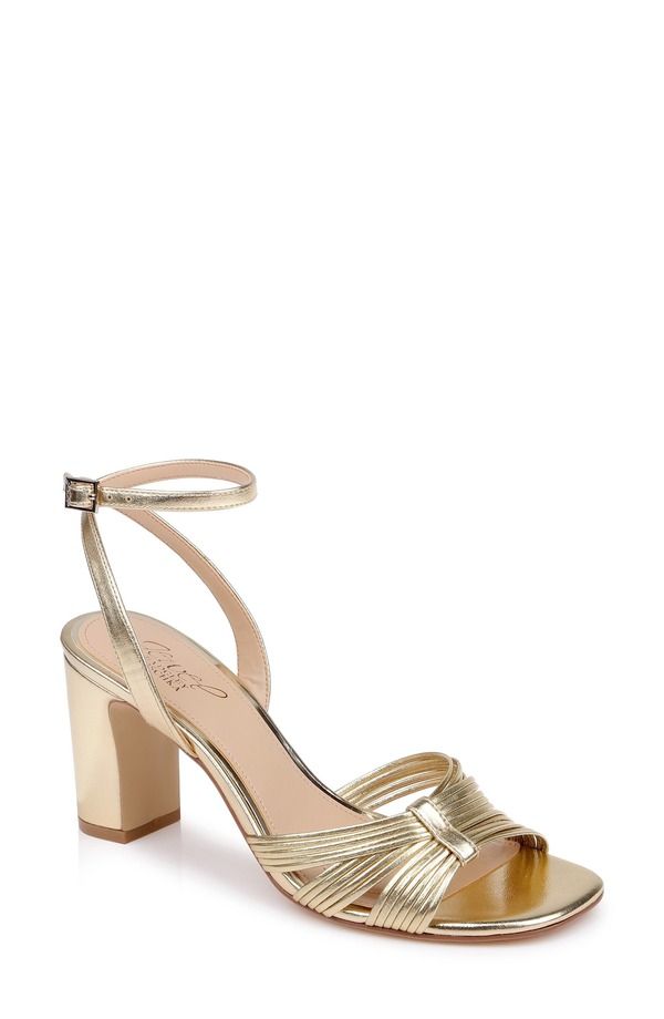 ジュウェルダグレイミシュカ レディース シューズ サンダル アンクル Jewel Badgley Mischka Zaylee Ankle Strap Sandal Gold Metallic ゴール