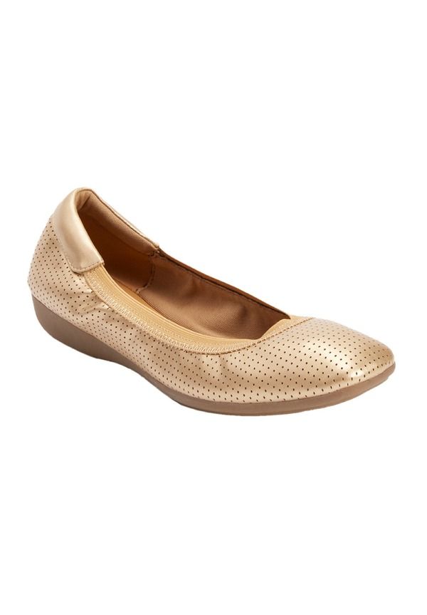 コンフォートビュー レディース シューズ パンプス Comfortview Theverleigh Flat Gold ゴールド