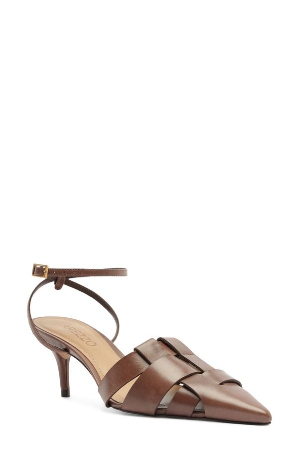 アレッツォ レディース シューズ ヒール アンクル Arezzo Marissankle Strapointed Toe Pump New Cocoa ココア