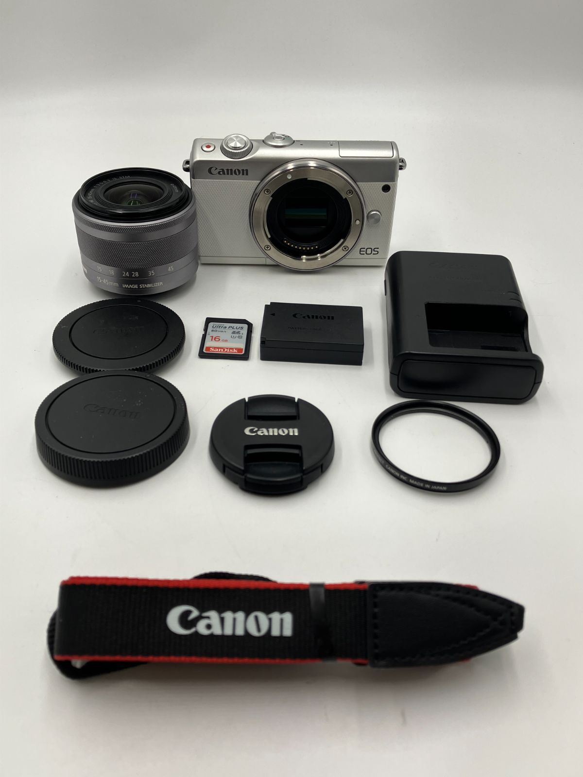動作確認済 】Canon EOS M100 EF-M 15-45mm IS STM 標準ズームレンズ