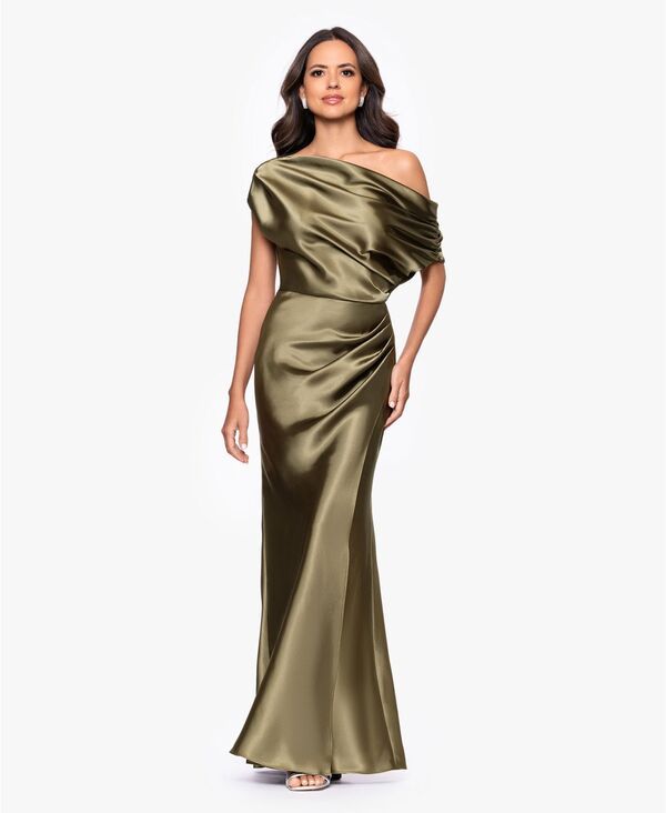 ベッツィアンドアダム レディース トップス ワンピース Betsy Adam Womens OffTheShoulder Long Dress Olive オリーブ