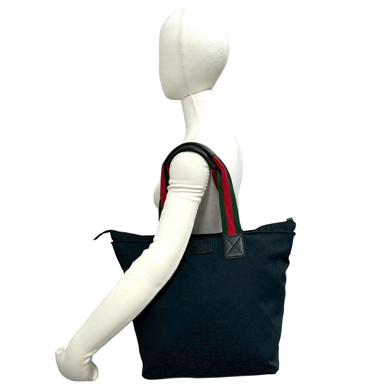 極 美品 GUCCI グッチ シェリーライン GG キャンバス レザー 本革