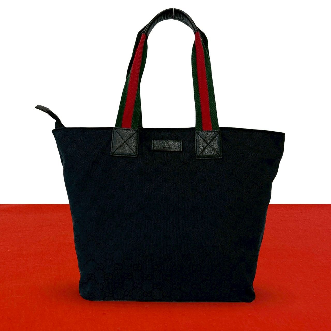 極 美品 GUCCI グッチ シェリーライン GG キャンバス レザー 本革