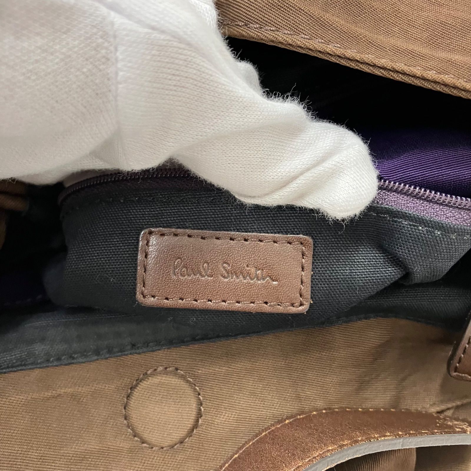 5842 Paul Smith ポールスミス トートバッグ ワンショルダー ブラウン