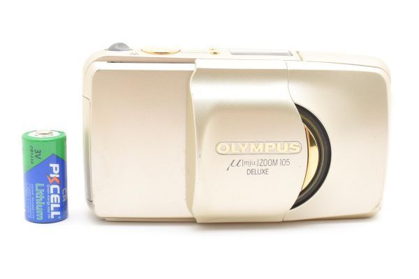☆動作品☆ オリンパス OLYMPUS μ [mju:] ZOOM 105 DELUXE ゴールド