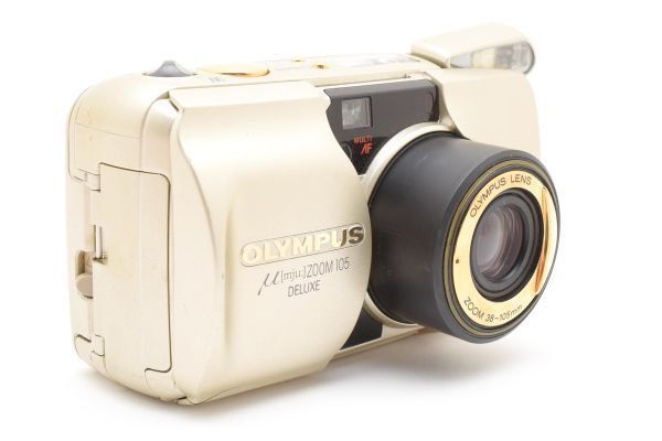 ☆動作品☆ オリンパス OLYMPUS μ [mju:] ZOOM 105 DELUXE ゴールド