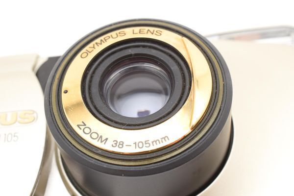 ☆動作品☆ オリンパス OLYMPUS μ [mju:] ZOOM 105 DELUXE ゴールド