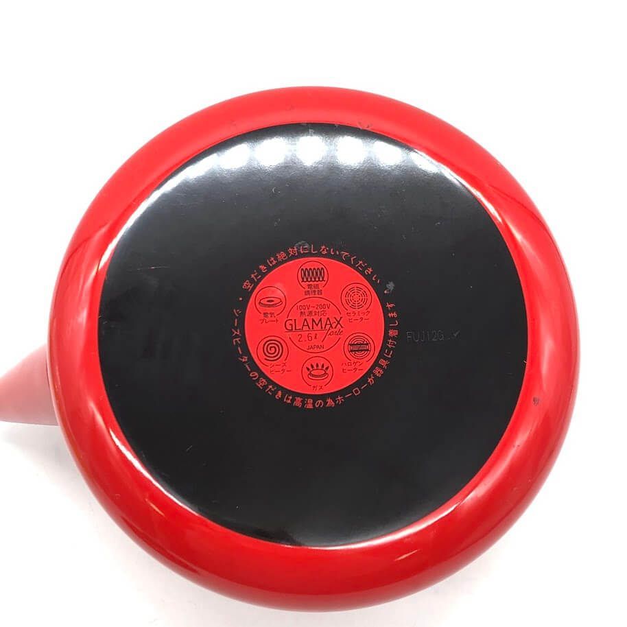 ss8236 【中古】 FUJI GLAMAX やかん 赤 2.6L IH対応 ケトル レッド