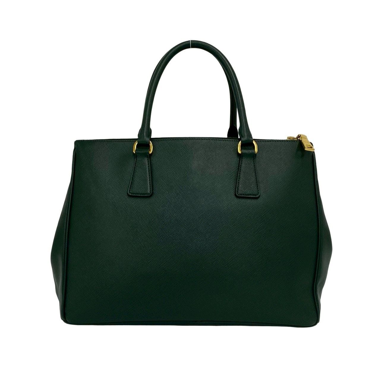 極 美品 PRADA プラダ 三角 ロゴ プレート 金具 レザー 本革 2way