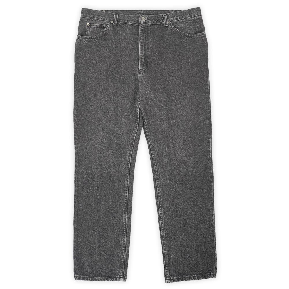リー Lee 90s 90年代 209-0109 先染めブラックデニムパンツ MADE IN USA アメリカ製 ストレート ヴィンテージ 古着 メンズ ズボン パンツ 黒 W40 L32【中古】