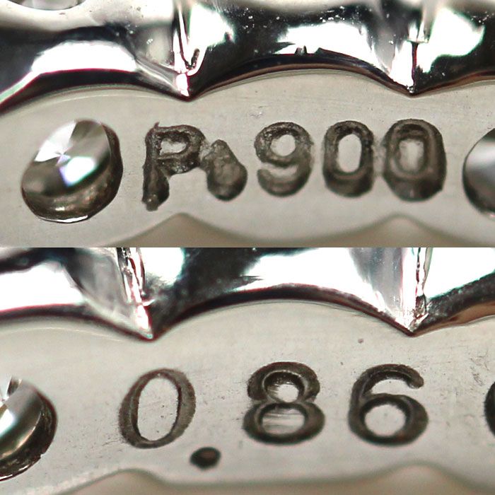 Pt900プラチナ フルエタニティ リング・指輪 ダイヤモンド0.86ct 10号
