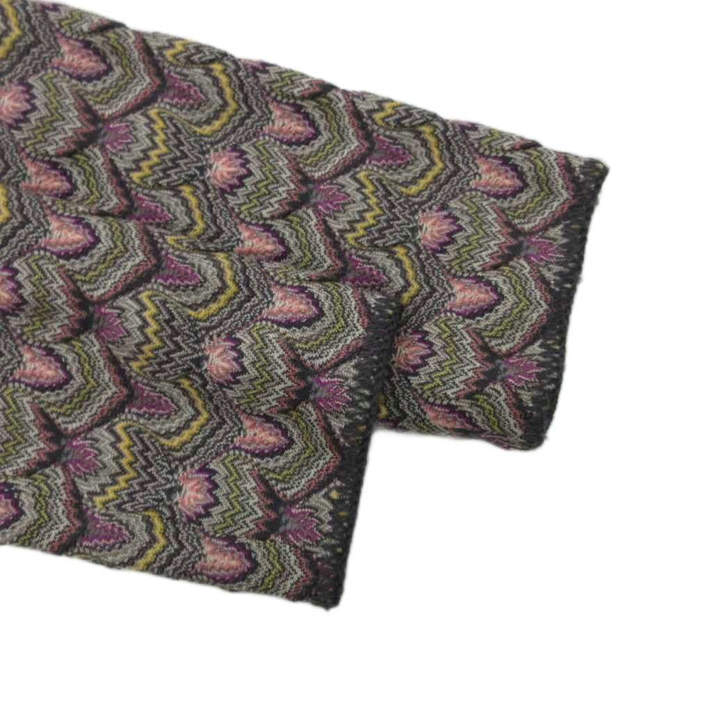 ミッソーニ MISSONI テーラードジャケット ウール シルク グレー 総柄
