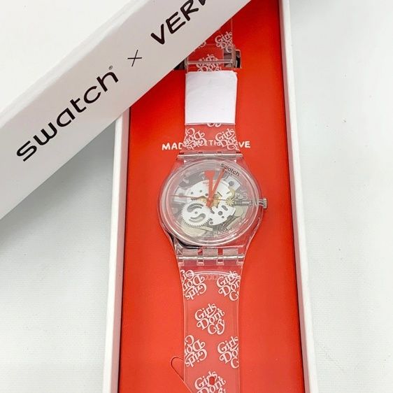 swatch VERDY スウォッチ ヴェルディ Girls Don t Cry 腕時計 ウォッチ ロゴ アナログ クオーツ 箱付き ストリート カジュアル 男女兼用 クリア 時計 DF19480 - メルカリ