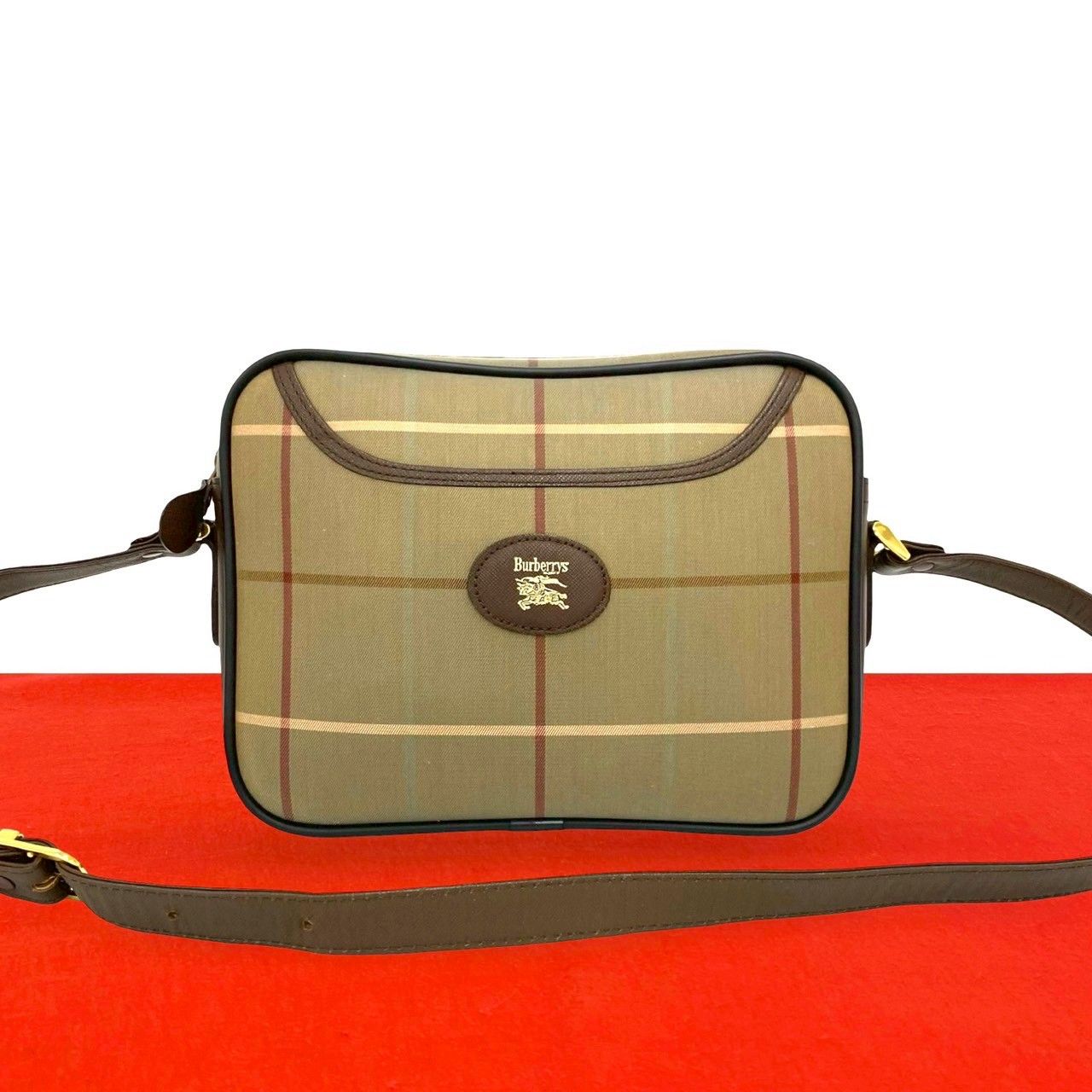 極 美品 Burberrys バーバリーズ ロゴ シャドーホース ノバチェック