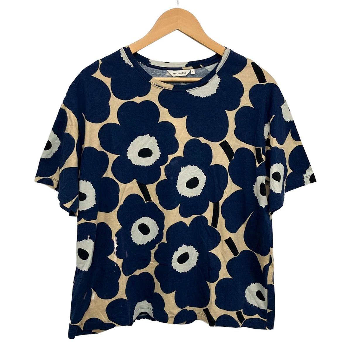 marimekko(マリメッコ) 半袖Tシャツ サイズXL レディース - ベージュ