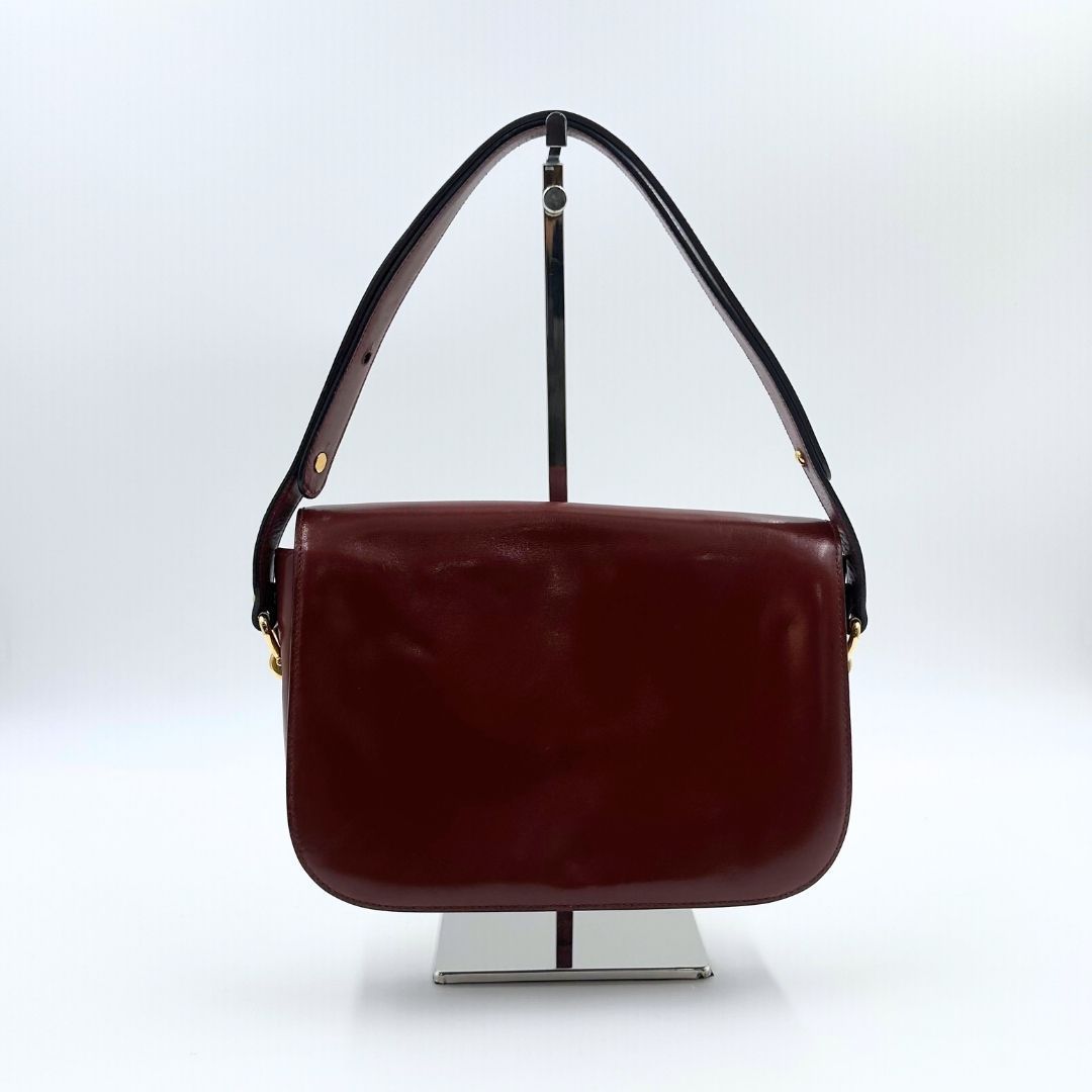 美品 1841 GUCCI ワンショルダーバッグ ハンドバッグ レザー Gロゴ 美品】Gucci Gロゴ レザー ショルダーバッグ - メルカリ