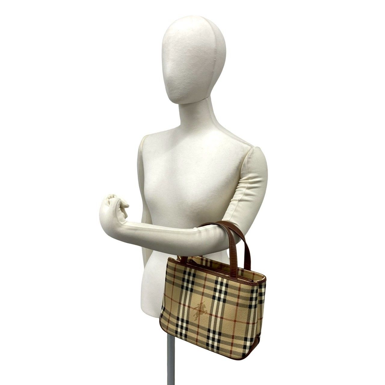 極 美品 BURBERRY バーバリー ノバチェック シャドーホース 柄 レザー