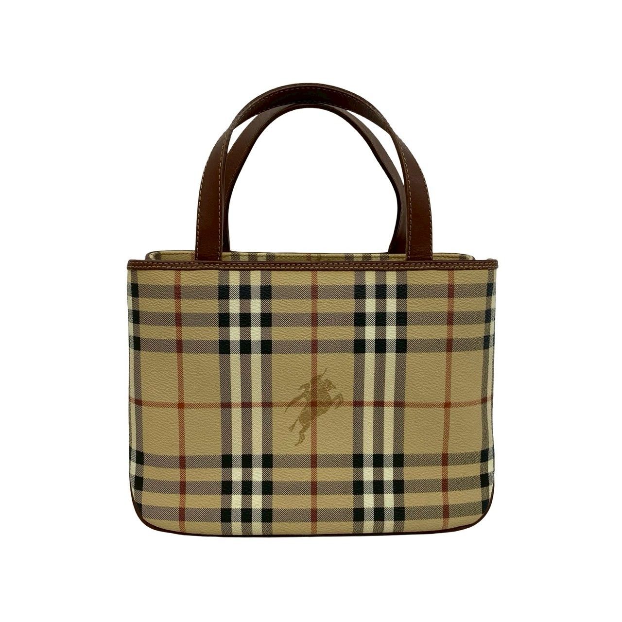 極 美品 BURBERRY バーバリー ノバチェック シャドーホース 柄 レザー