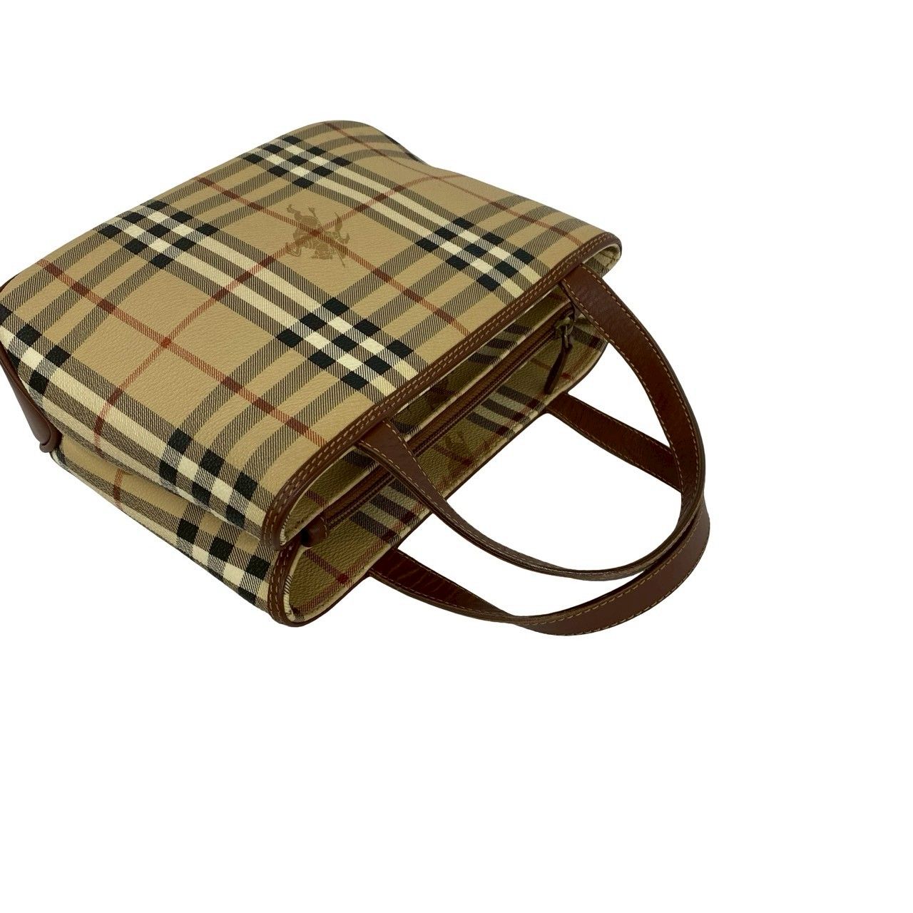 極 美品 BURBERRY バーバリー ノバチェック シャドーホース 柄 レザー