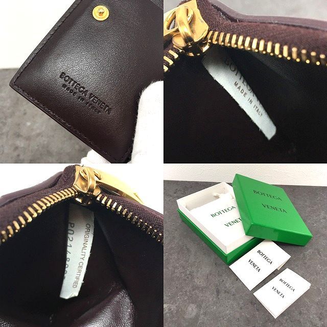 極美品 BOTTEGA VENETA カセット コンパクトウォレット ラムスキン 402