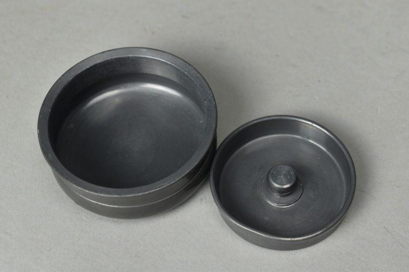蔵A6421a】煎茶道具 古錫 茶壷 乾茂號造 唐物 高14㎝×幅11㎝ 754g 箱付