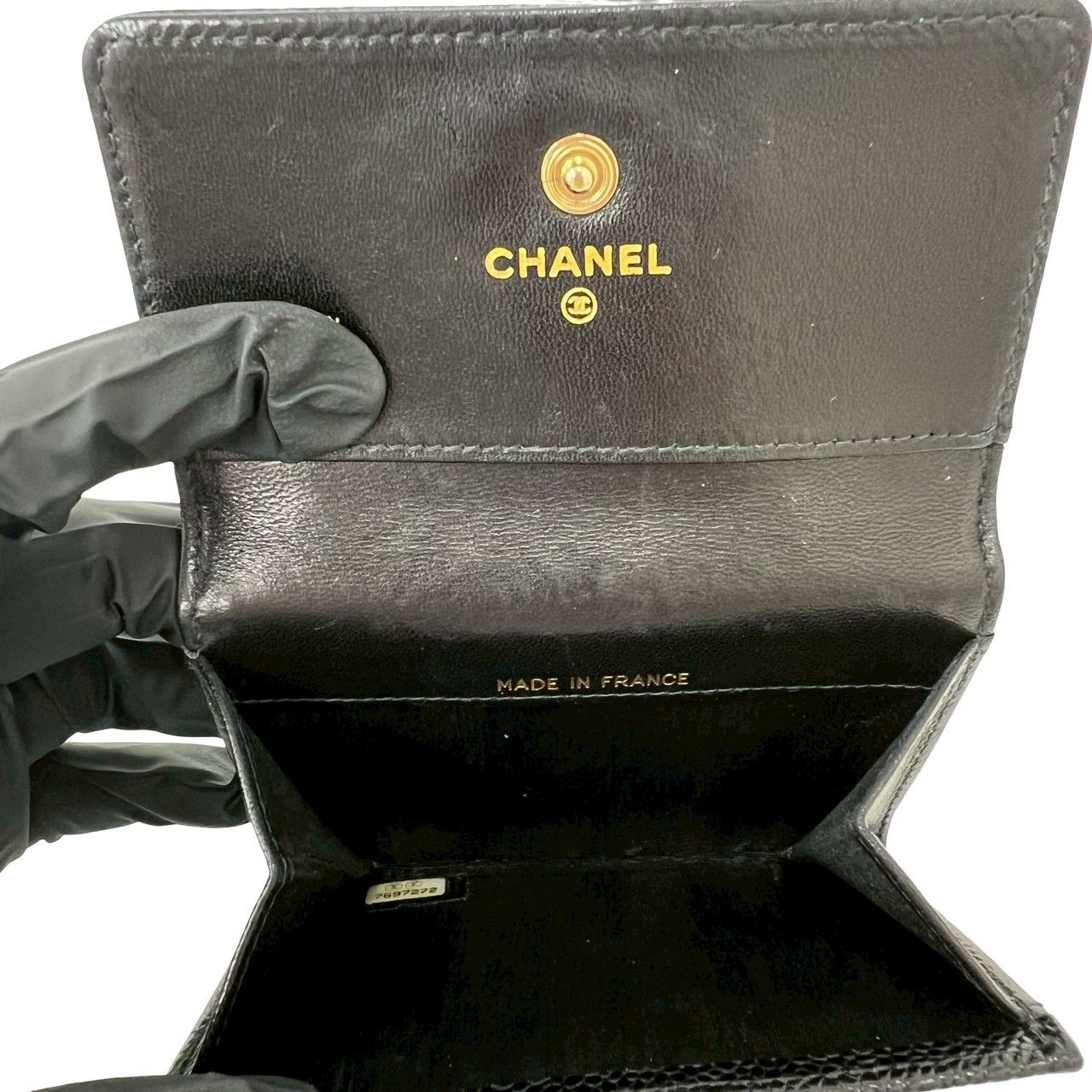 極 美品 箱付き シール有 7番台 CHANEL シャネル ココマーク キャビア
