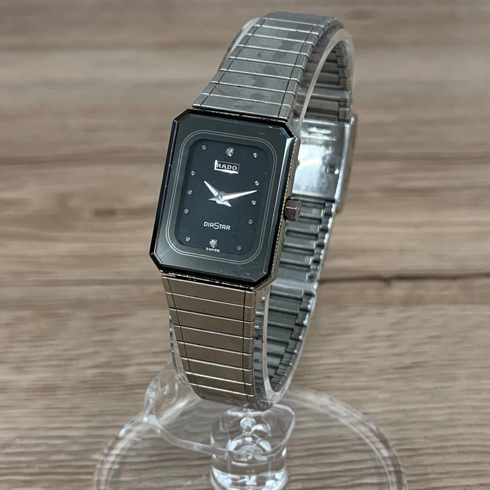 RADO DIASTAR 腕時計 クォーツ　不動 不動 RADO ラドー 腕時計 153.1016.3 DIASTAR ダイアスター 黒文字盤