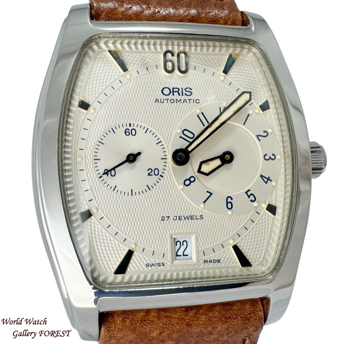 オリス ORIS☆レギュレーター デイト】7471 トノー 中古 メンズ腕時計