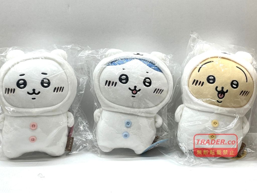 01w-6868 ナガノのくま ちいかわにかぶられたぬいぐるみS ちいかわ