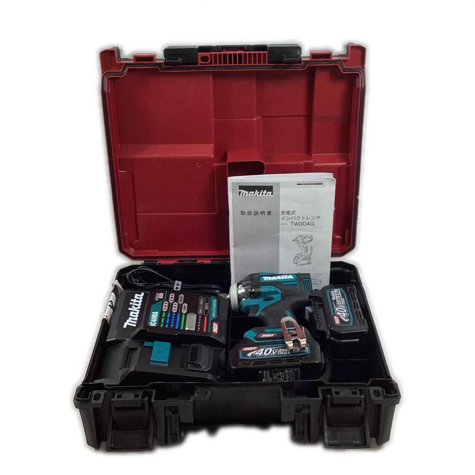MAKITA マキタ インパクトレンチ TW004GRDX ブルー 充電器・充電池2個・ケース付 40v 35,750円