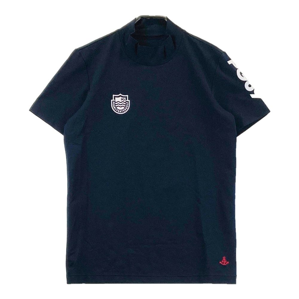 サイズ：3 PEARLY GATES パーリーゲイツ  ハイネック半袖Tシャツ  ネイビー系 [241003002060] ゴルフウェア メンズ ストスト サイズ：3 PEARLY GATES パーリーゲイツ ハイネック半袖Tシャツ